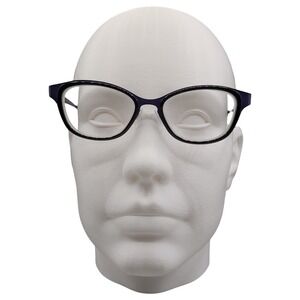 Bevel Cockamamie 2528 Eyeglasses Navy Blue Purple Oval Frames Japan 48-16